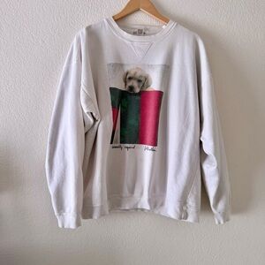 Vintage Will Bullas Christmas Puppy Dog Present Sweatshirt